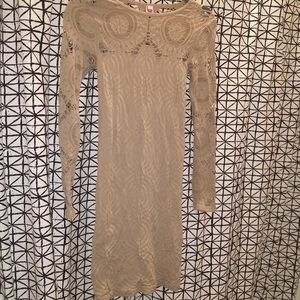 Nude bodycon dress